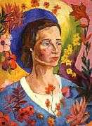 Lentulov, Aristarkh Unknown Lady in Blue oil painting picture wholesale